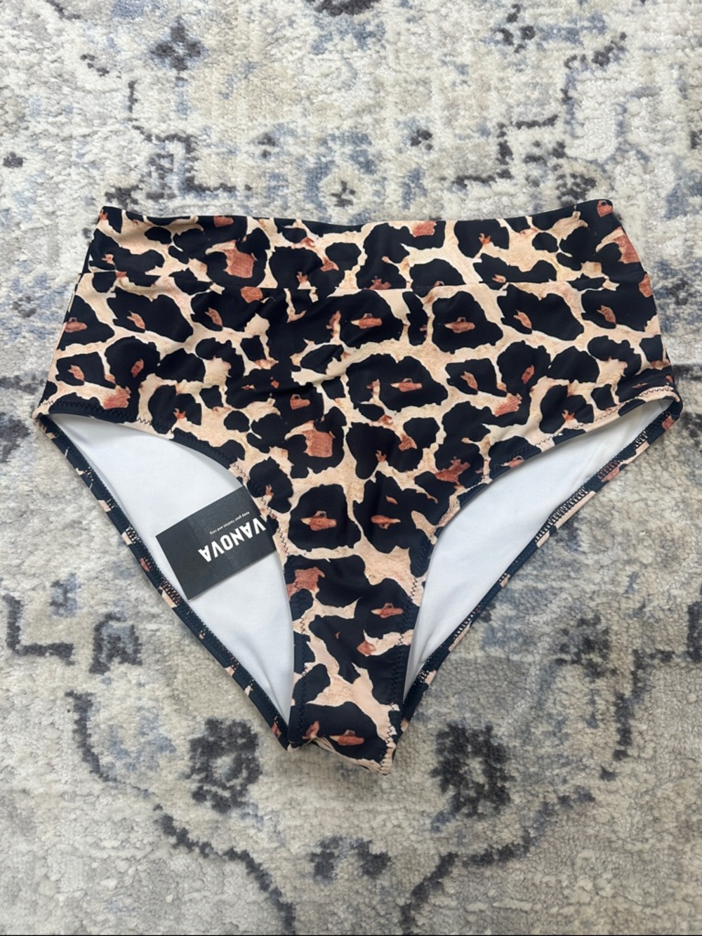Avanova Leopard Bikini Bottom Size M High Waist Swim Animal Print NWT